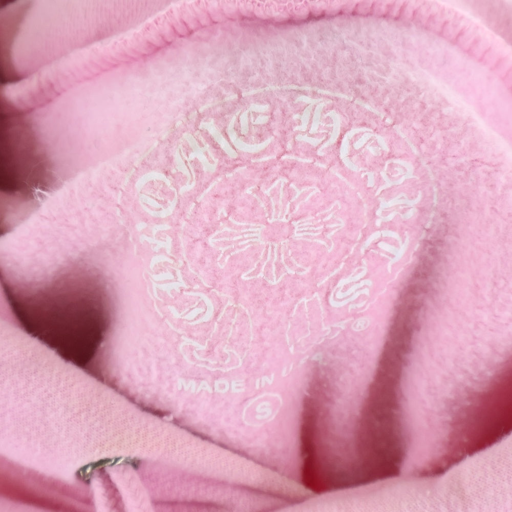 CHROME HEARTS(クロムハーツ) SWTSHRT PLVR 袖フローラルバックホースシュープリントプルオーバーパーカー フーディー ピンク/ブルー