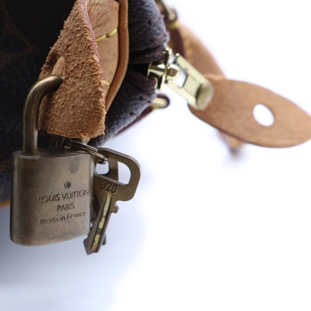 LOUIS VUITTON(ルイヴィトン) モノグラム スピーディー30 ハンドバッグ ボストンバッグ ブラウン レザー×PVC M41526 ゴールド金具 レディース