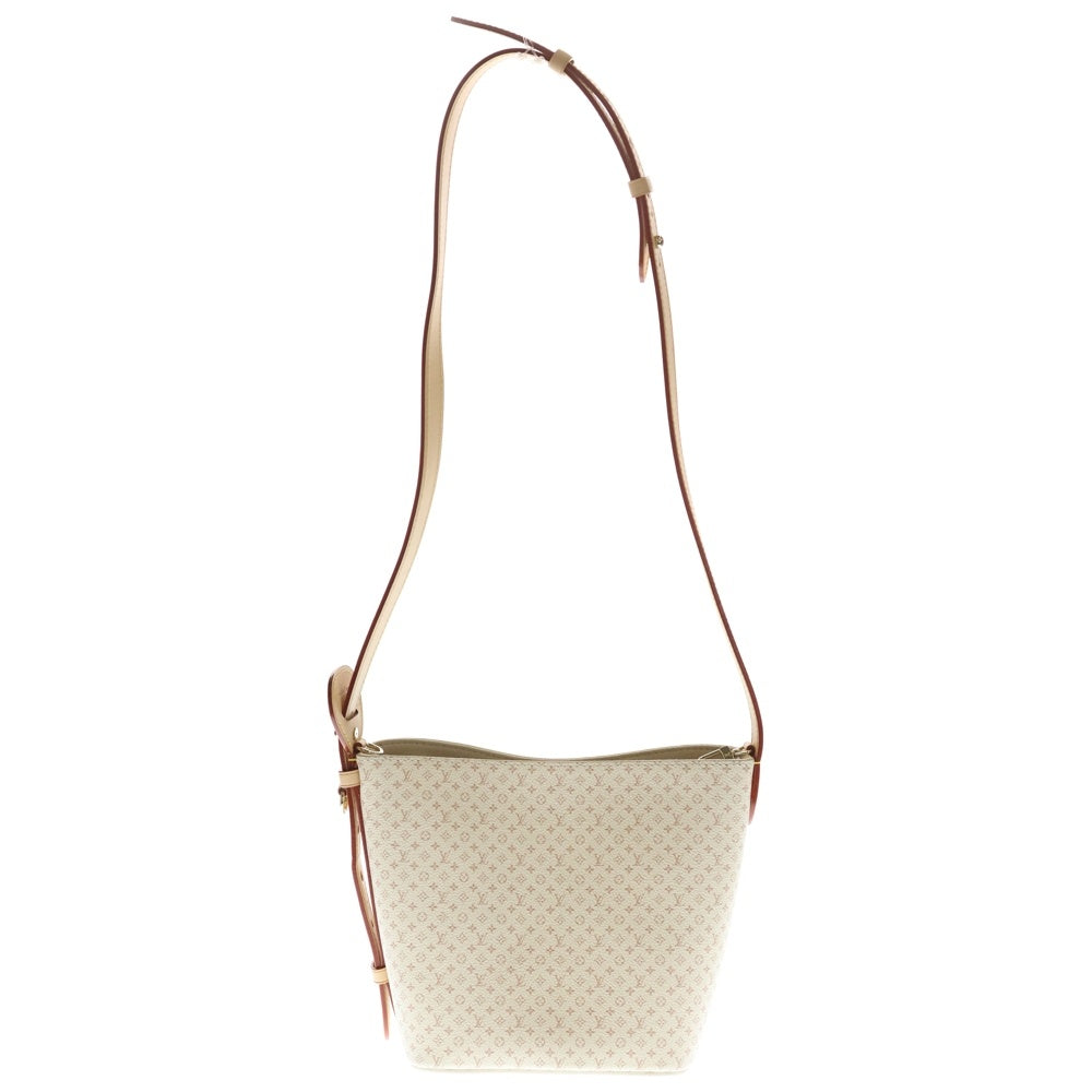 LOUIS VUITTON(ルイヴィトン) LVロマンス オールインBB ハンドバッグ ホワイト×ブラウン レザー×PVC M15130 ゴールド金具 レディース