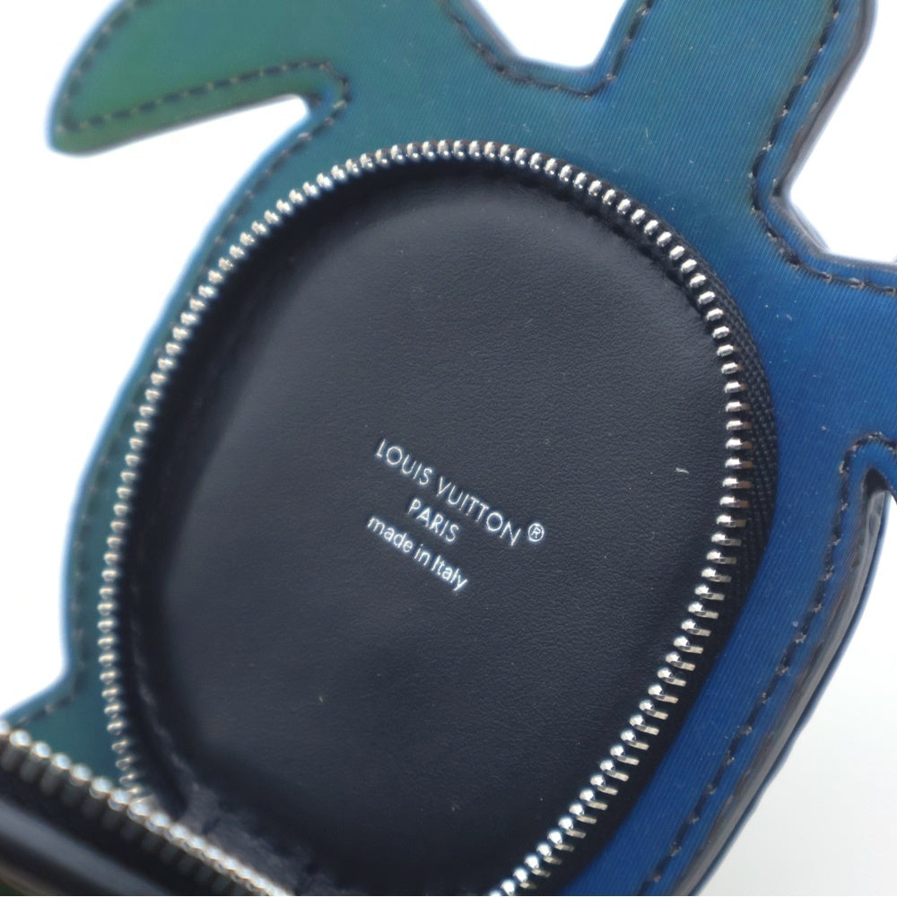 LOUIS VUITTON(ルイヴィトン) LV タートル バッグチャーム 小物入れ コインケース マルチカラー グリーン M02398 シルバー金具 レディース