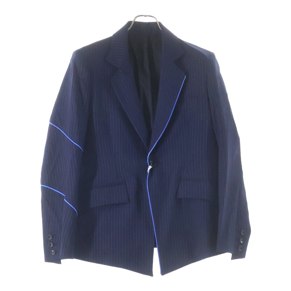 sulvam(サルバム) ノッチドラペル1B ストライプジャケット ネイビー SP-J05-150 レディース