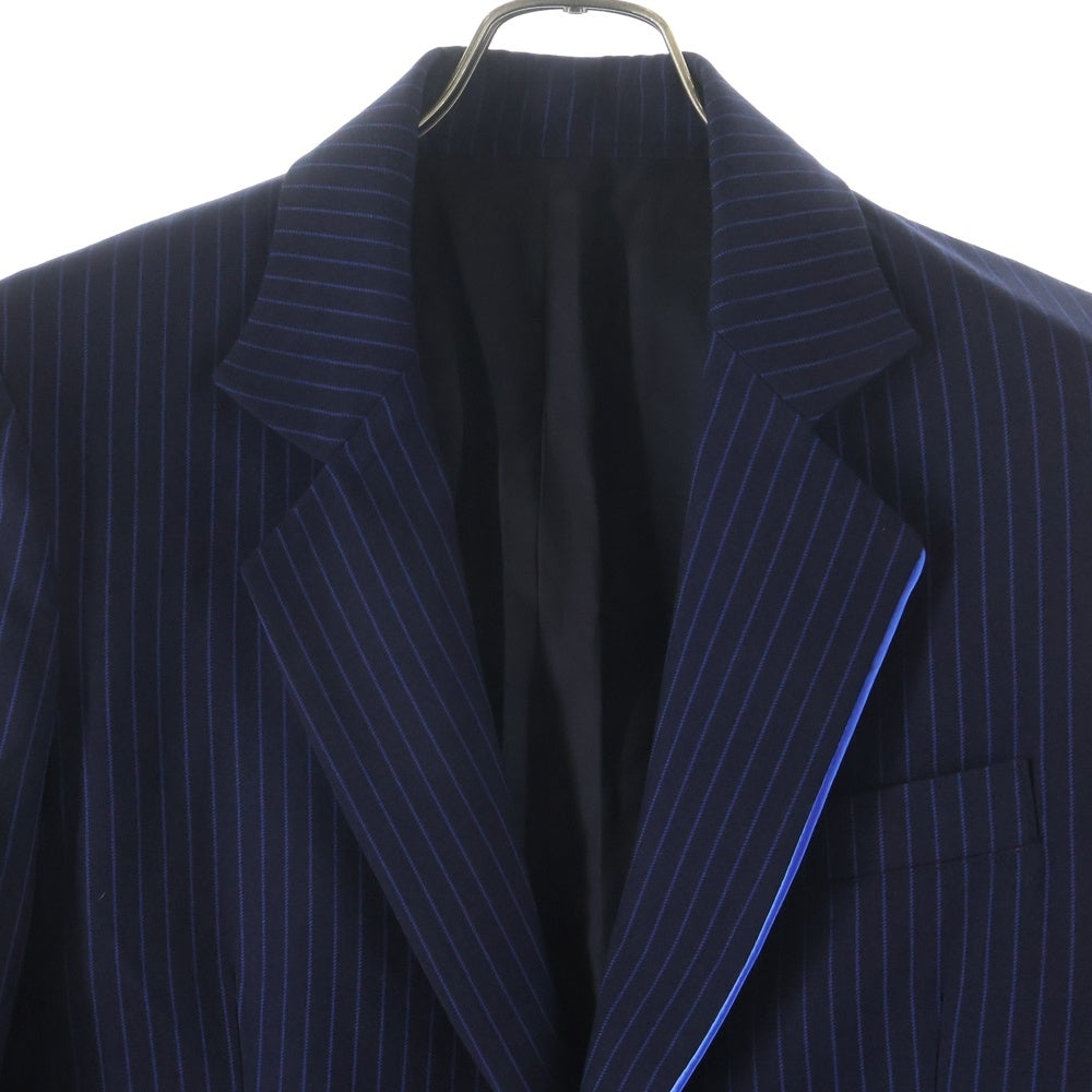 sulvam(サルバム) ノッチドラペル1B ストライプジャケット ネイビー SP-J05-150 レディース