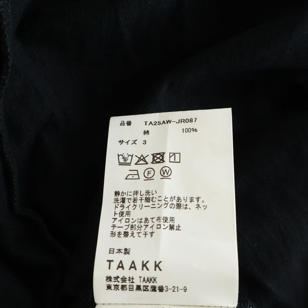 TAAKK(ターク) 25AW エンブロイダリーTシャツ TA25AW-JR087 レディース