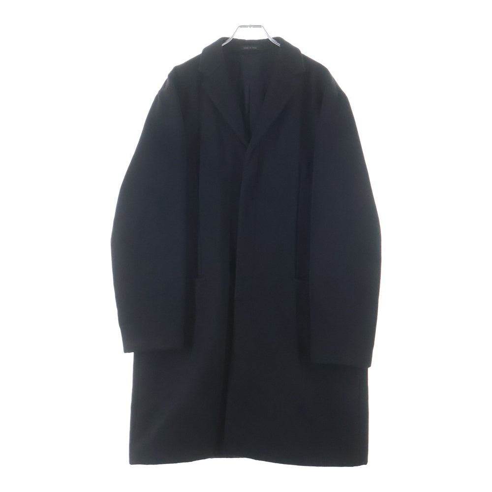 EMPORIO ARMANI(エンポリオアルマーニ) 比翼 スナップボタン オーバー チェスターコート ブラック レディース