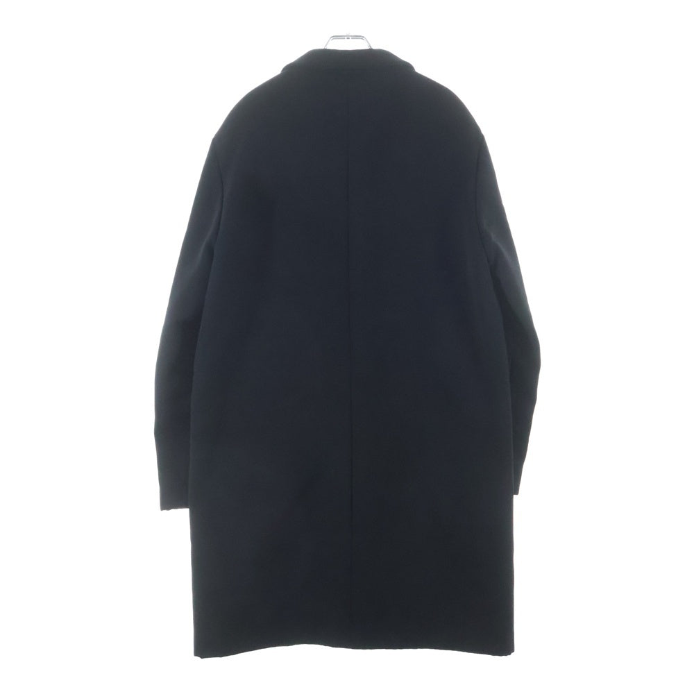 EMPORIO ARMANI(エンポリオアルマーニ) 比翼 スナップボタン オーバー チェスターコート ブラック レディース