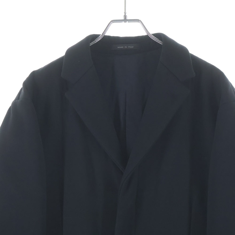 EMPORIO ARMANI(エンポリオアルマーニ) 比翼 スナップボタン オーバー チェスターコート ブラック レディース