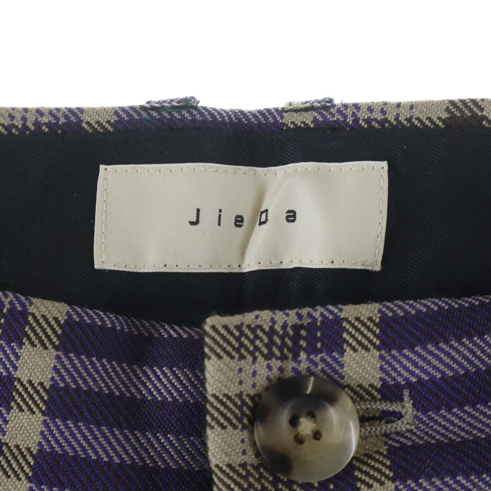 Jieda(ジエダ) 20AW チェック総柄スラックスパンツ ベージュ Jie-20W-PT05-A レディース