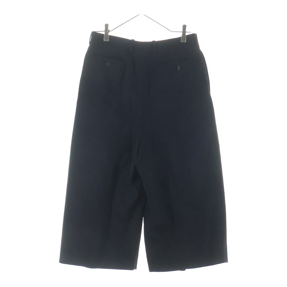 LAD MUSICIAN(ラッドミュージシャン) 19AW WOOL GABARDINE 3TUCK CROPPED ウールギャバ3タック クロップド スラックスパンツ ブラック 2119-553 レディース