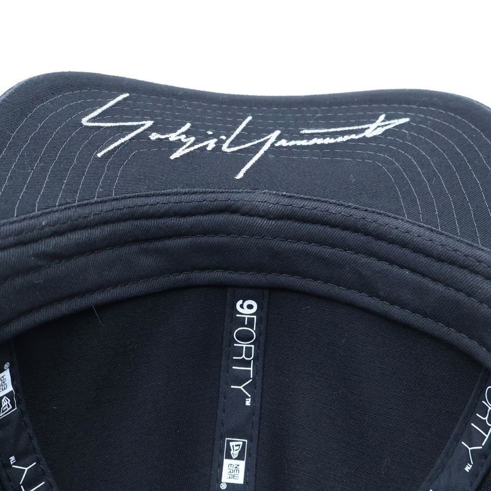 NEW ERA(ニューエラ) ×YOHJI YAMAMOTO ヨウジヤマモト メタルロゴプレート ベースボールキャップ 帽子 ブラック