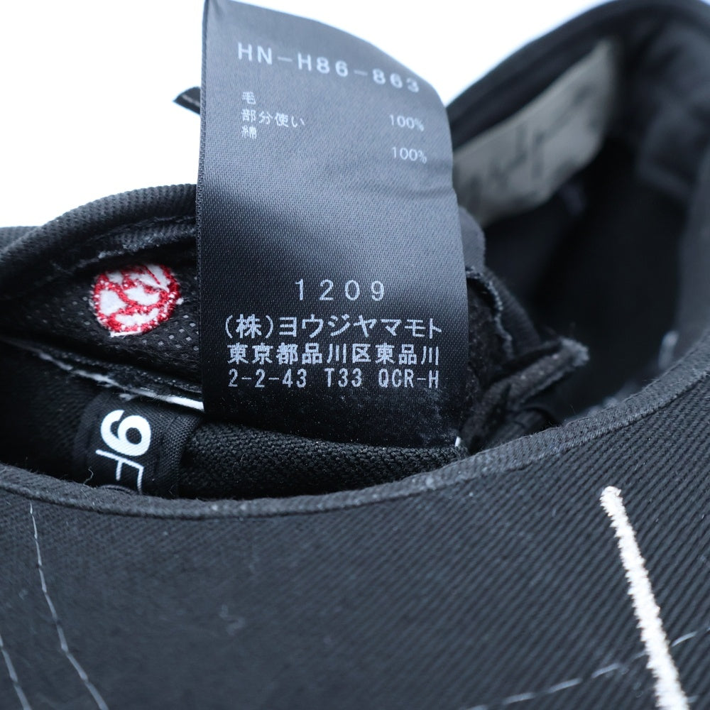 NEW ERA(ニューエラ) ×YOHJI YAMAMOTO ヨウジヤマモト メタルロゴプレート ベースボールキャップ 帽子 ブラック