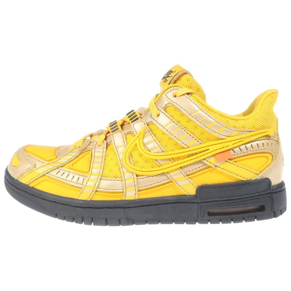 NIKE(ナイキ) ×OFF-WHITE AIR RUBBER DUNK LOW UNIVERSITY GOLD CU6015-700 オフホワイト ラバーダンク ローカットスニーカー イエロー US9/27cm