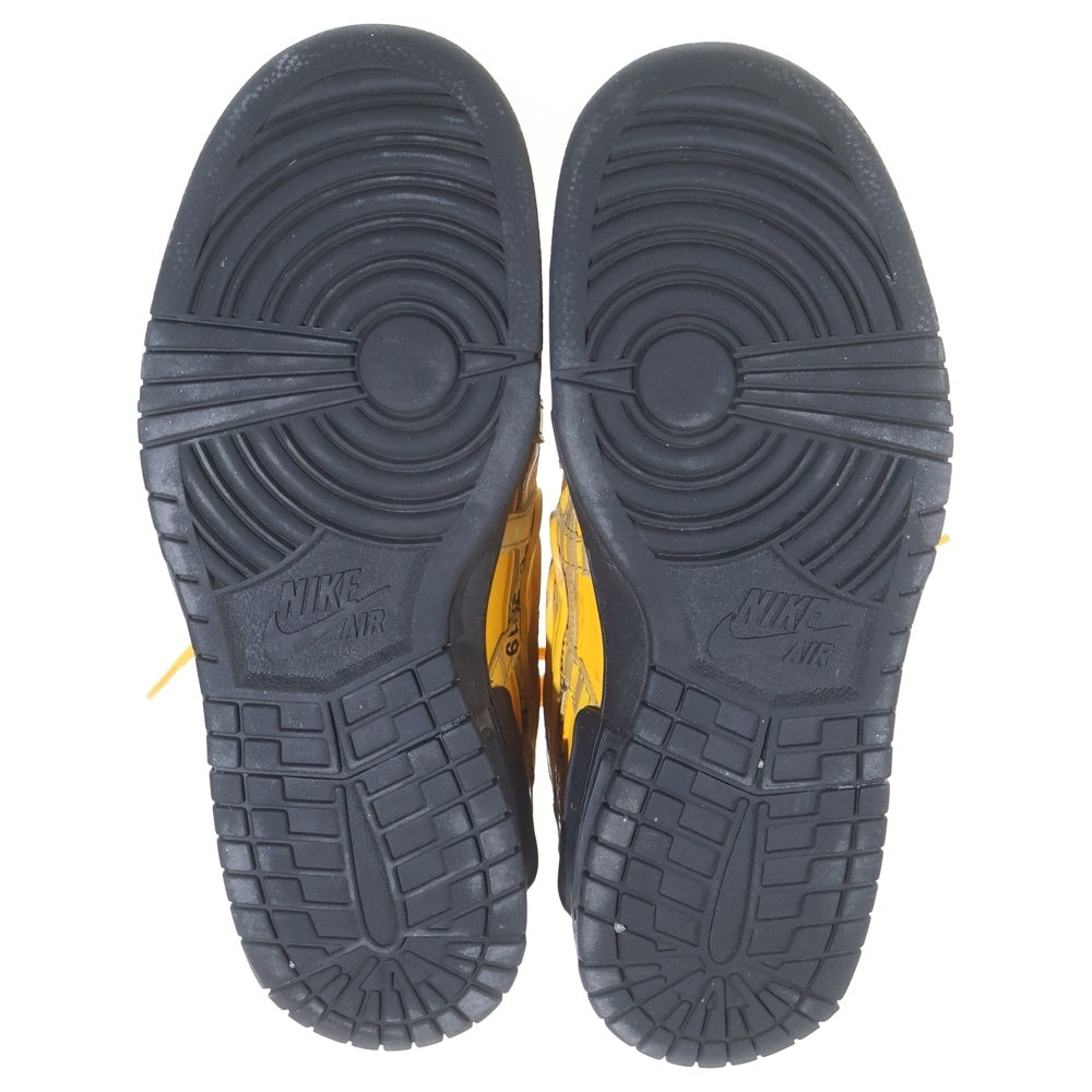 NIKE(ナイキ) ×OFF-WHITE AIR RUBBER DUNK LOW UNIVERSITY GOLD CU6015-700 オフホワイト ラバーダンク ローカットスニーカー イエロー US9/27cm