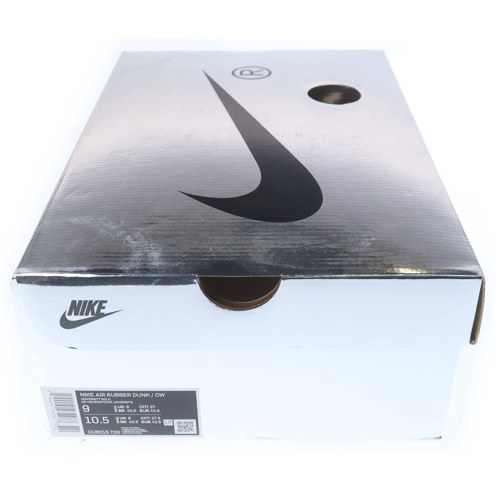 NIKE(ナイキ) ×OFF-WHITE AIR RUBBER DUNK LOW UNIVERSITY GOLD CU6015-700 オフホワイト ラバーダンク ローカットスニーカー イエロー US9/27cm
