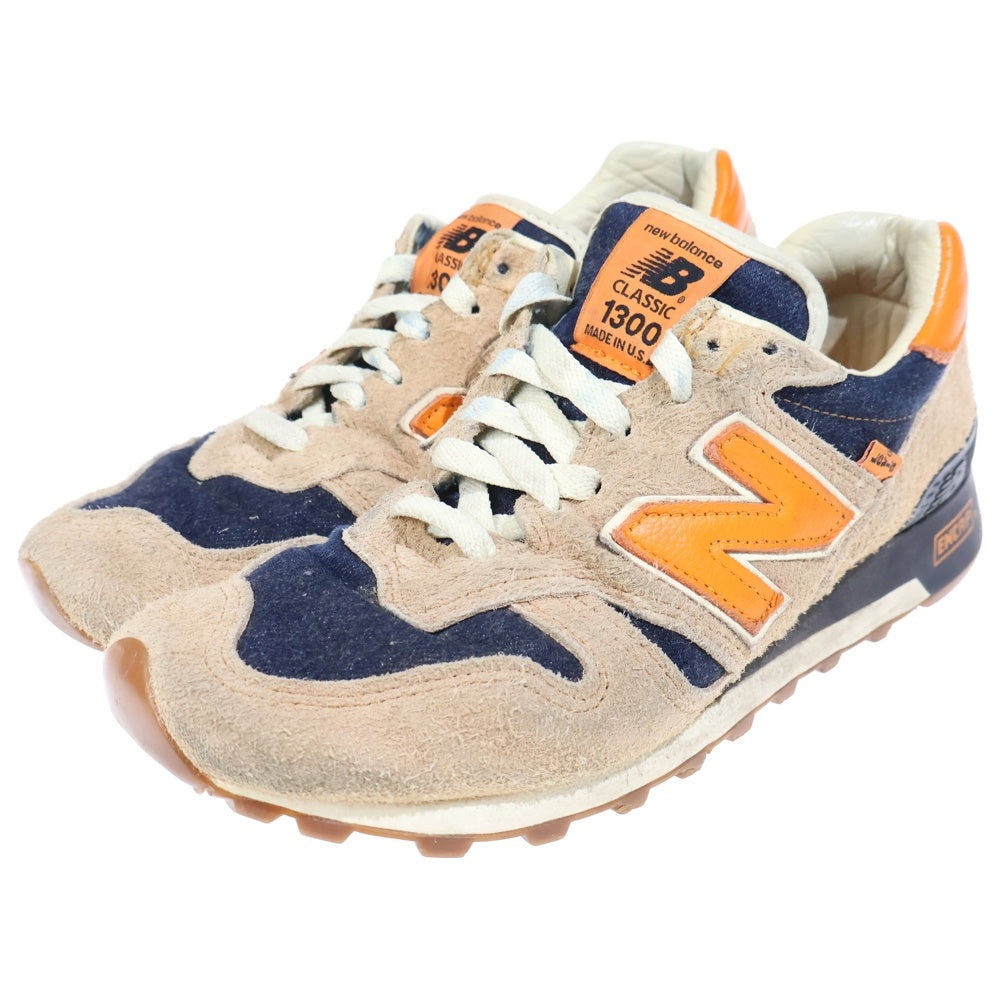 New Balance(ニューバランス) ×Levi's ML1300LV リーバイス スウェード ローカットスニーカー ベージュ/ネイビー