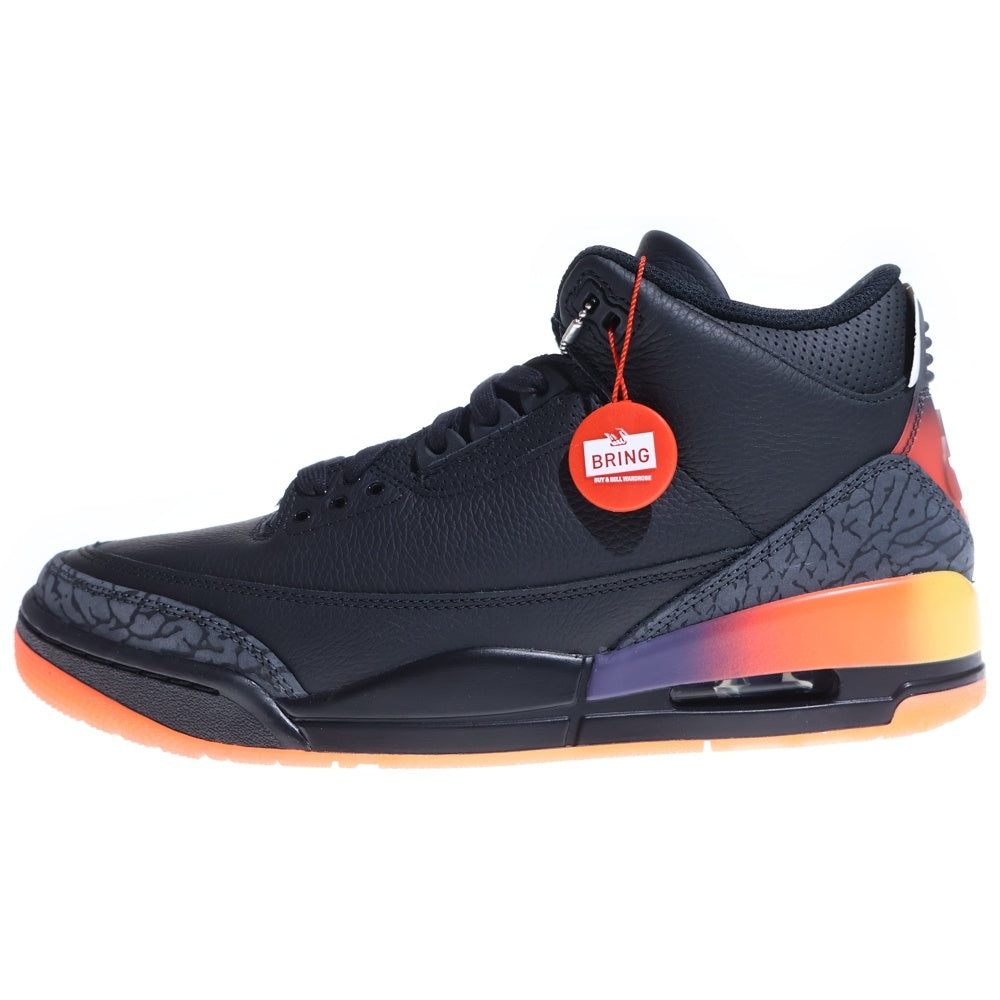 NIKE(ナイキ) ×J BALVIN AIR JORDAN 3 RETRO SP RIO FN0344-001 Jバルヴィン エアジョーダン3 レトロ ハイカットスニーカー ブラック