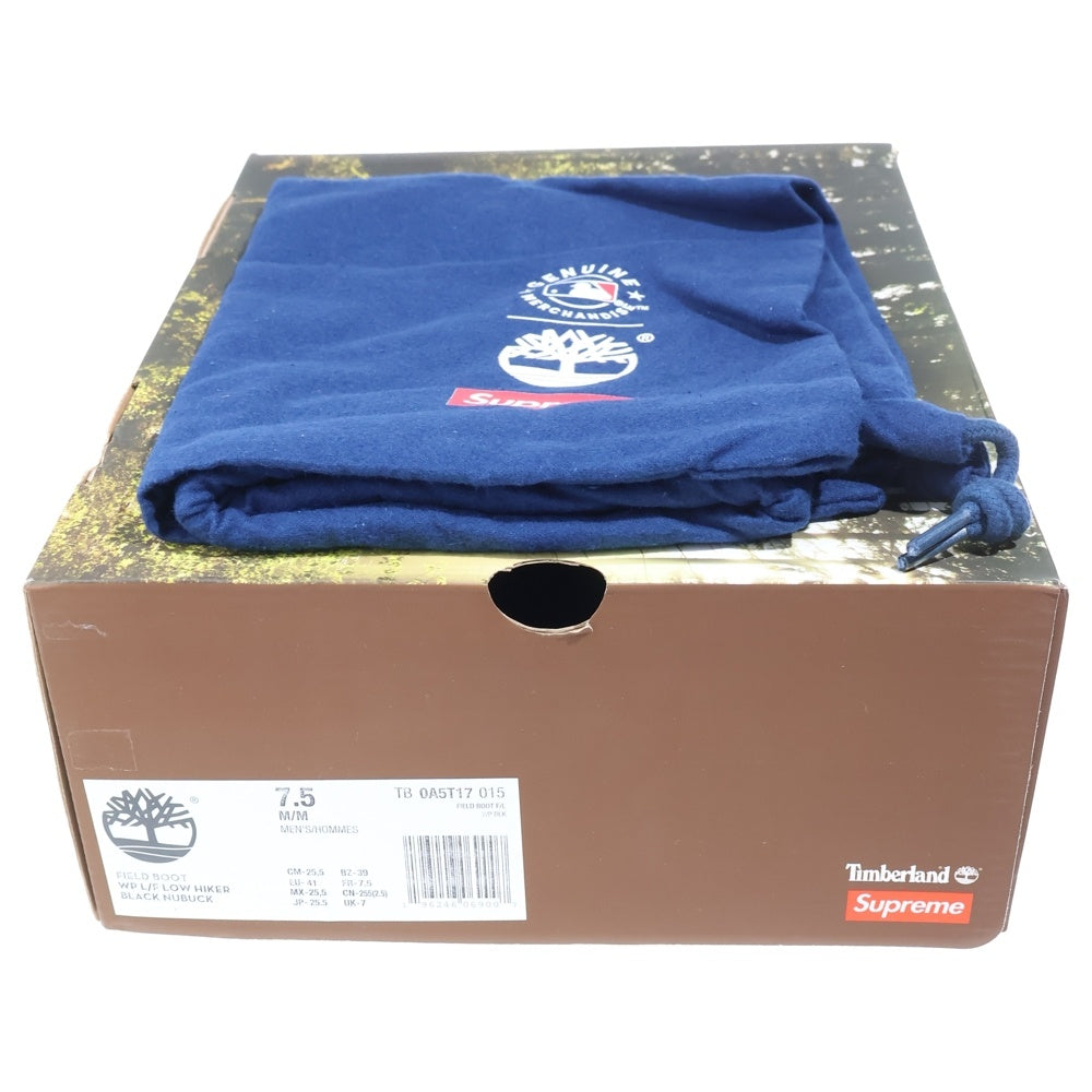 Timberland(ティンバーランド) ×SUPREME Field Boot SUPREME フィールドブーツ ハイカットスニーカー ブラック US7.5/25.5cm