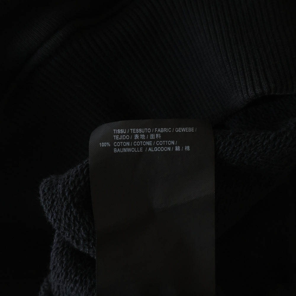 SAINT LAURENT PARIS(サンローランパリ) シグネクチャーロゴプリント プルオーバースウェット パーカー フーディー ブラック