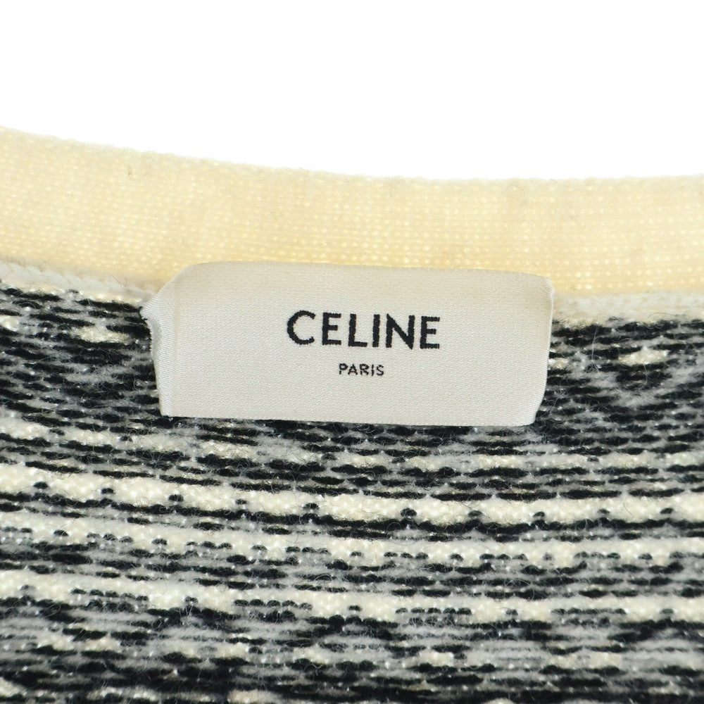 CELINE(セリーヌ) 21SS THE DANCING KID 総柄ウールジャガードルーズニットカーディガン 2A08L715M