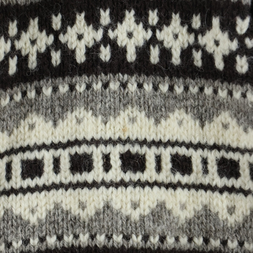 CELINE(セリーヌ) 21AW Nordic Knit Hoodie ノルディックニットフーディー プルオーバーパーカー アイボリー/ブラウン 2A80R107O