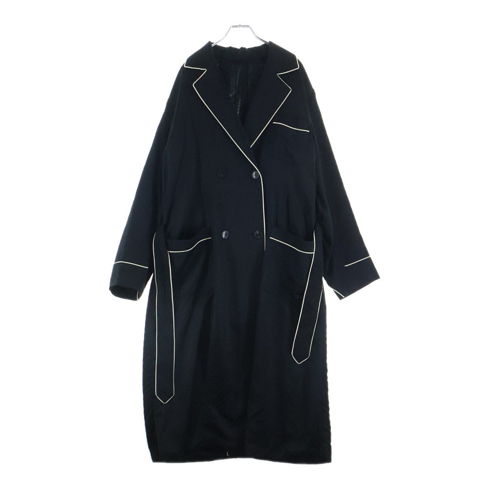 DRIES VAN NOTEN(ドリスヴァンノッテン) 18AW ドット ダブルブレストチェスターコート ブラック レディース