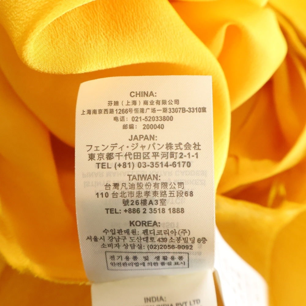 FENDI(フェンディ) ベルトデザイン プリーツラップスカート イエロー レディース