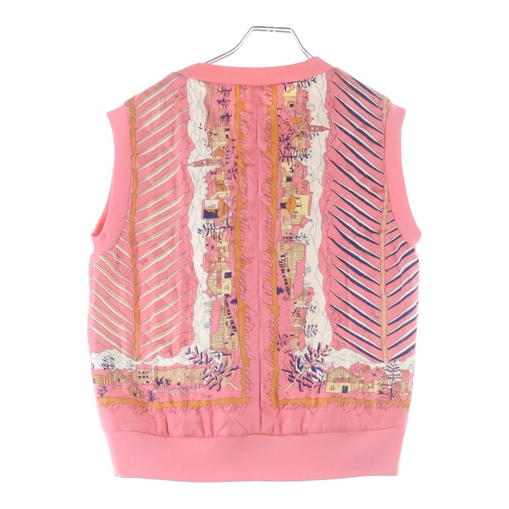 EMILIO PUCCI(エミリオプッチ) レーヨン切り替え 総柄ベスト ピンク レディース