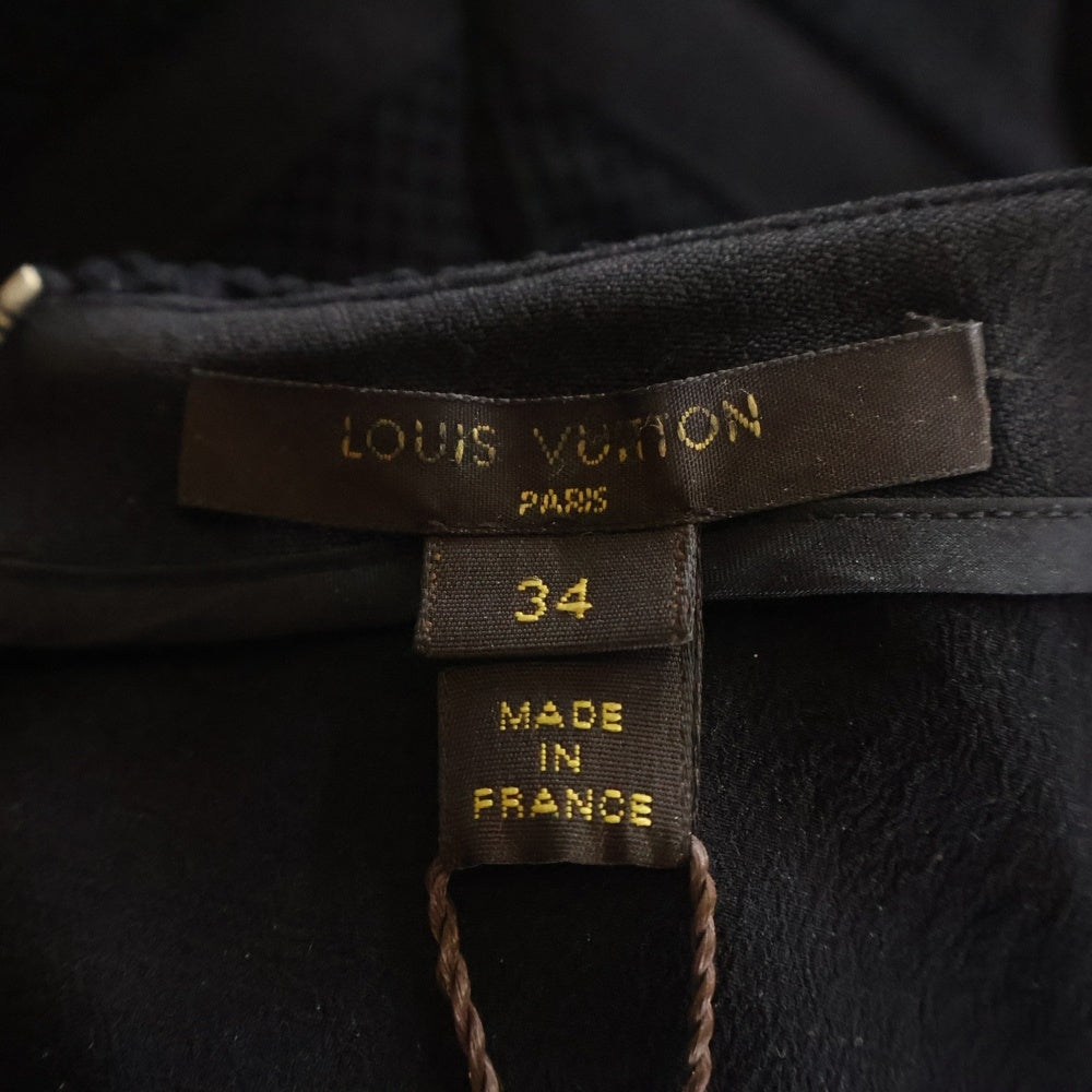 LOUIS VUITTON(ルイヴィトン) バイアスデザイン ショートスリーブシルクワンピース ブラウン レディース