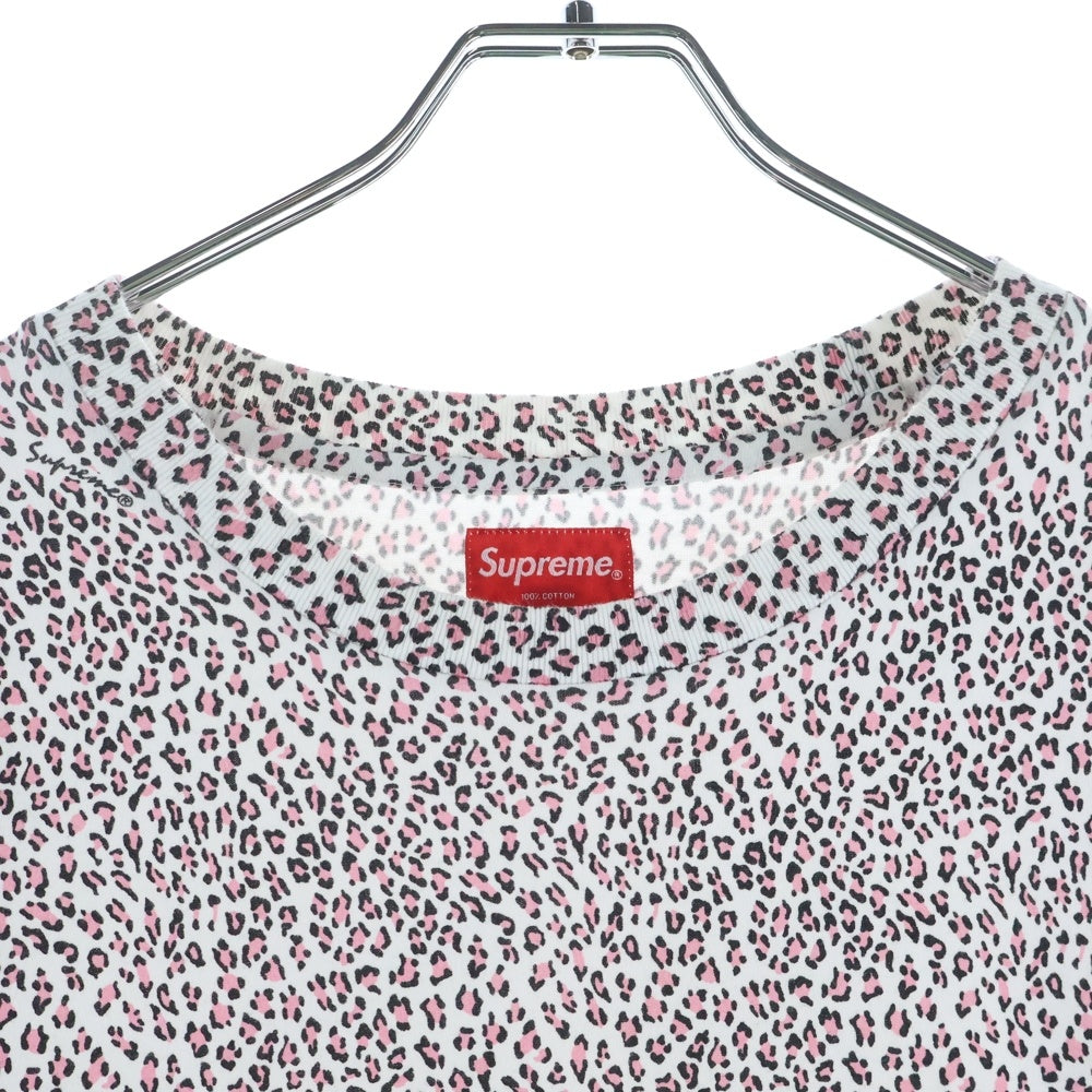SUPREME(シュプリーム) 22SS Small Box Tee Pink Leopard スモール ボックス ロゴ半袖Tシャツ レオパード柄 ホワイト/ピンク