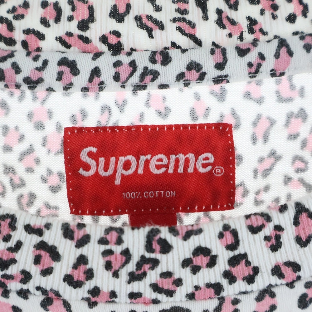 SUPREME(シュプリーム) 22SS Small Box Tee Pink Leopard スモール ボックス ロゴ半袖Tシャツ レオパード柄 ホワイト/ピンク