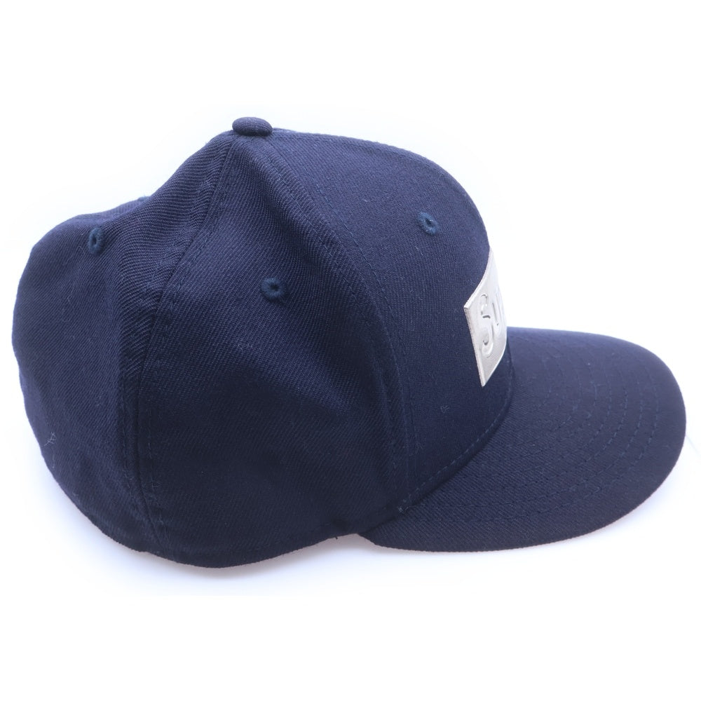 SUPREME(シュプリーム) Metallic Box Logo メタリックロゴ ベースボールキャップ 帽子 ネイビー