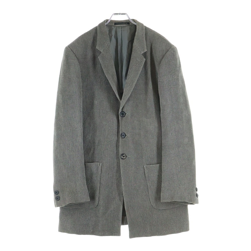 Yohji Yamamoto(ヨウジヤマモト) コットンワッフル地 3B チェスターコート グレー HB-J24-017
