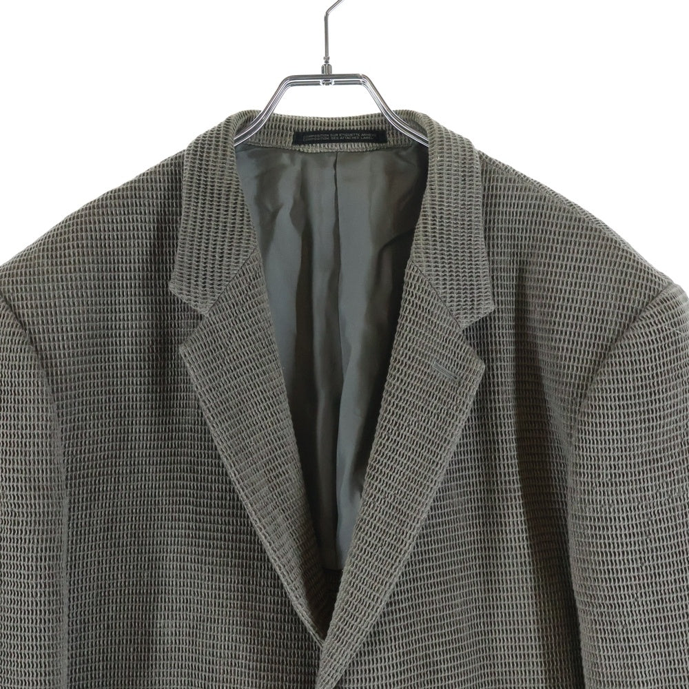 Yohji Yamamoto(ヨウジヤマモト) コットンワッフル地 3B チェスターコート グレー HB-J24-017