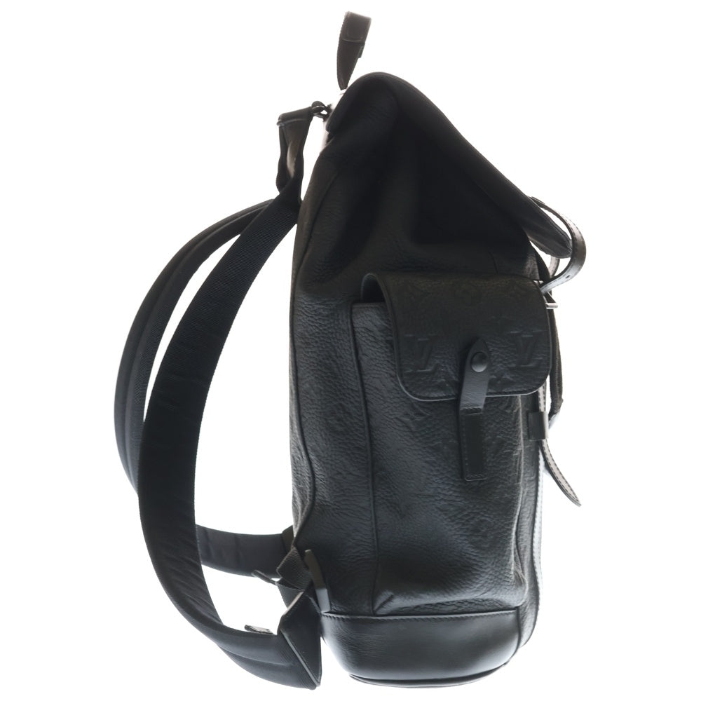 LOUIS VUITTON(ルイヴィトン) モノグラムトリヨン クリストファーMM リュックサック バックパック ブラック ノワール レザー M55699 シルバー金具 レディース