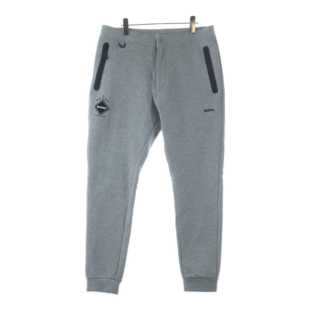 F.C.R.B./F.C.Real Bristol/FCRB(エフシーアールビー/エフシーレアルブリストル) 24SS TECH SWEAT TRAINING PANTS ロゴプリント テックスウェット トレーニング ジョガーパンツ グレー FCRB-240045