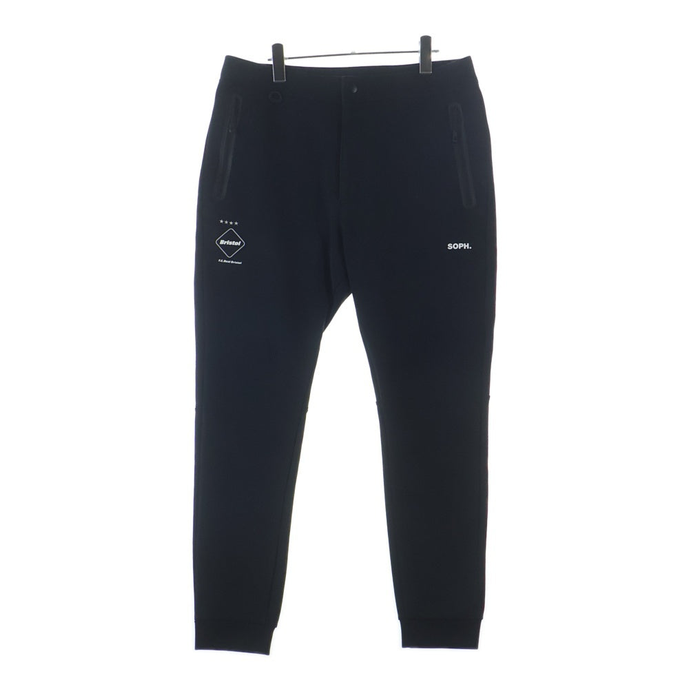 F.C.R.B./F.C.Real Bristol/FCRB(エフシーアールビー/エフシーレアルブリストル) 23AW TECH SWEAT TRAINING PANTS ロゴプリント テックスウェット トレーニング ジョガーパンツ ブラック FCRB-230032