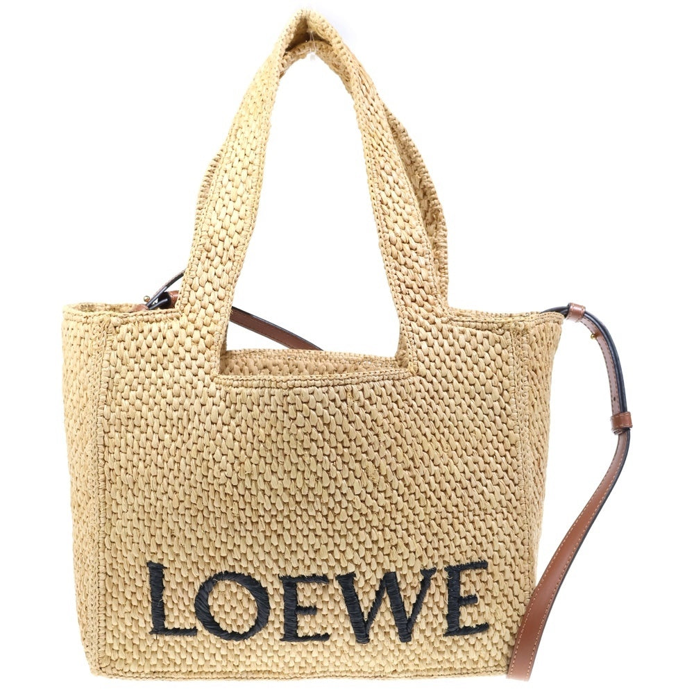 LOEWE(ロエベ) ロエベフォント トート ミニ ラフィア 2WAYバッグ ショルダーバッグ ハンドバッグ カゴバッグ ベージュ A685V46X01 レディース