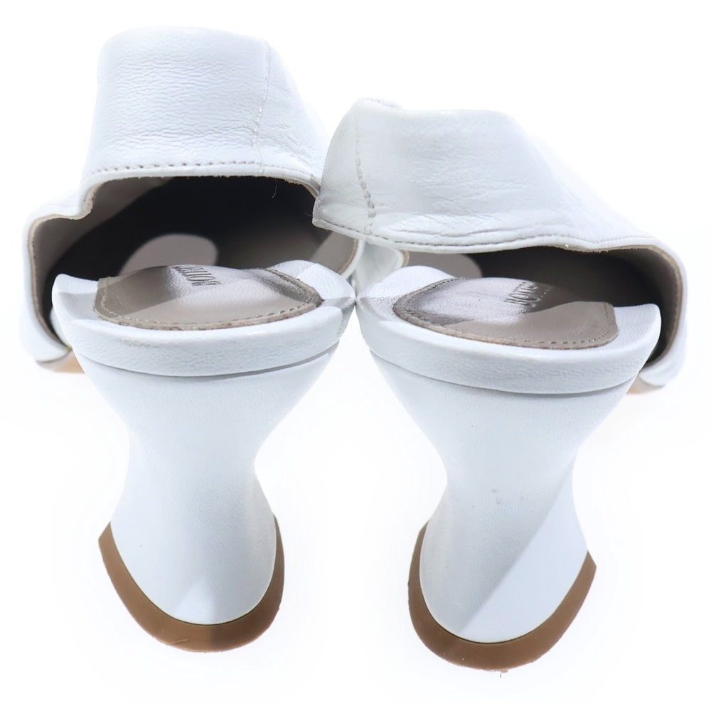 BOTTEGA VENETA(ボッテガヴェネタ) スリングバック レザー ヒール パンプス シューズ ホワイト レディース