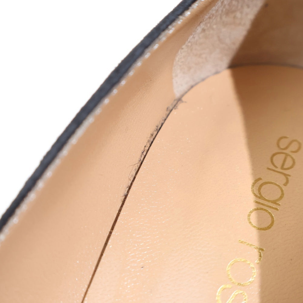 Sergio Rossi(セルジオロッシ) スエードレザー ヒール パンプス シューズ ブラック レディース