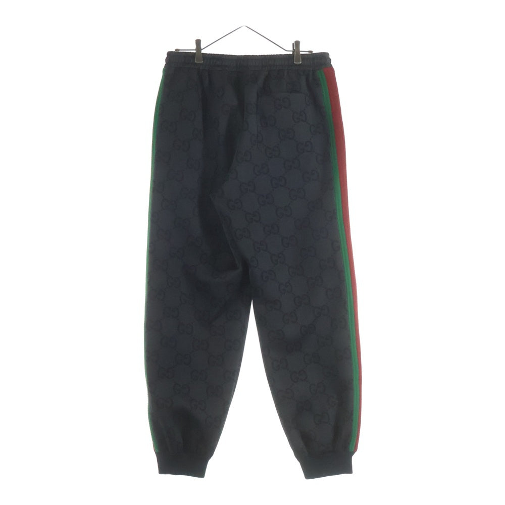 GUCCI(グッチ) GG総柄 サイドライン スウェット トラック ジョガーパンツ ブラック 715192