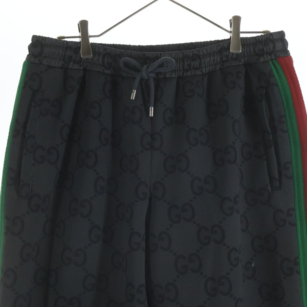 GUCCI(グッチ) GG総柄 サイドライン スウェット トラック ジョガーパンツ ブラック 715192