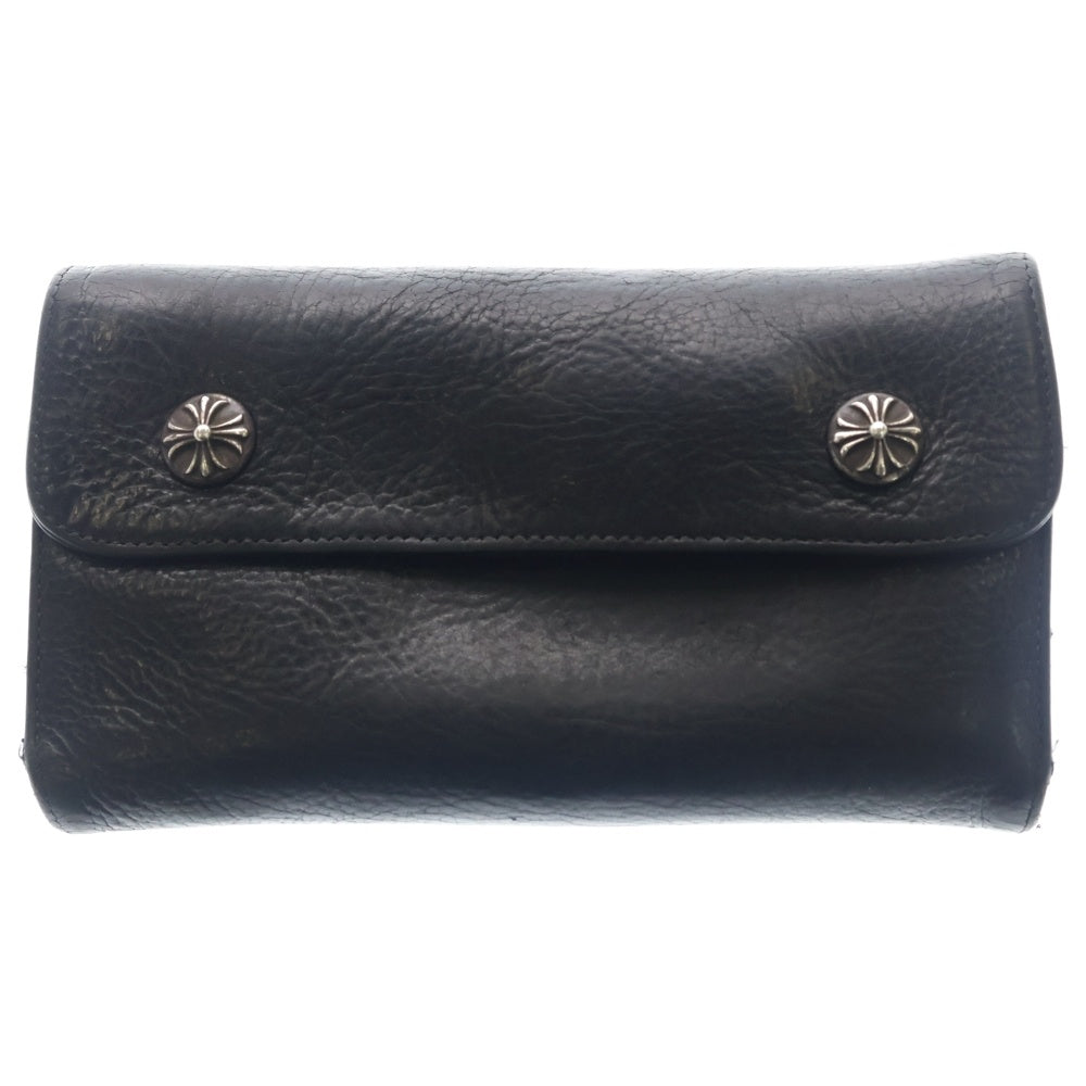 CHROME HEARTS(クロムハーツ) WAVE ウェーブ レザーウォレット 財布 ブラック BCA375