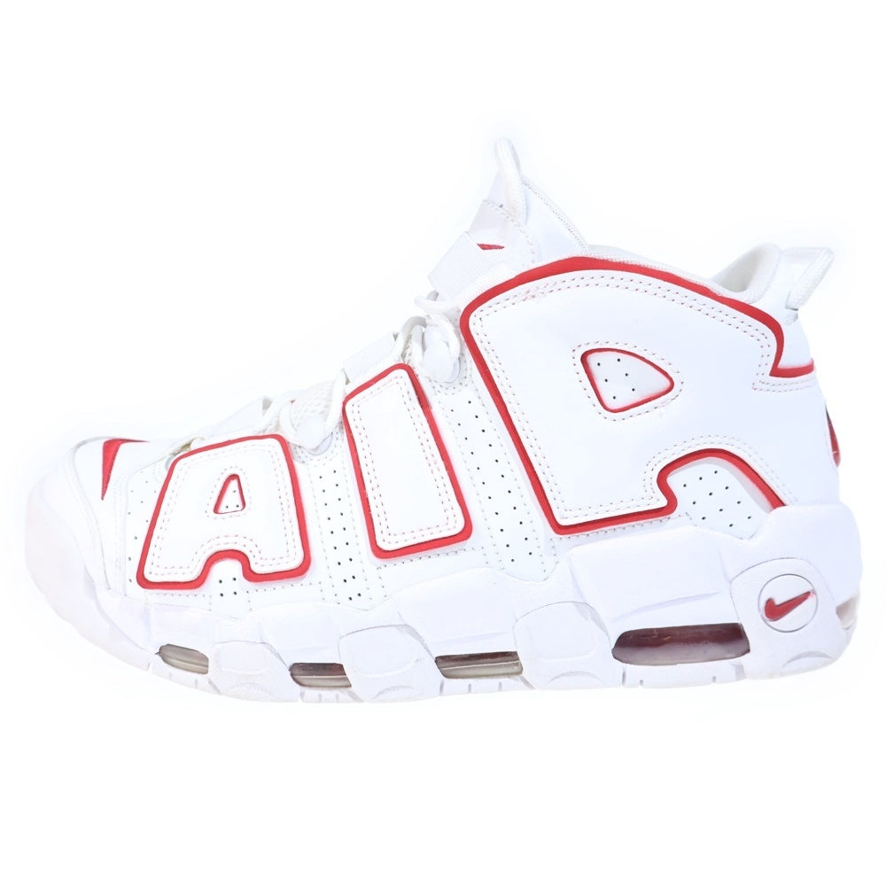 NIKE(ナイキ) AIR MORE UPTEMPO WHITE/VARSITY RED 921948-102 エアモアアップテンポ ハイカットスニーカー ホワイト