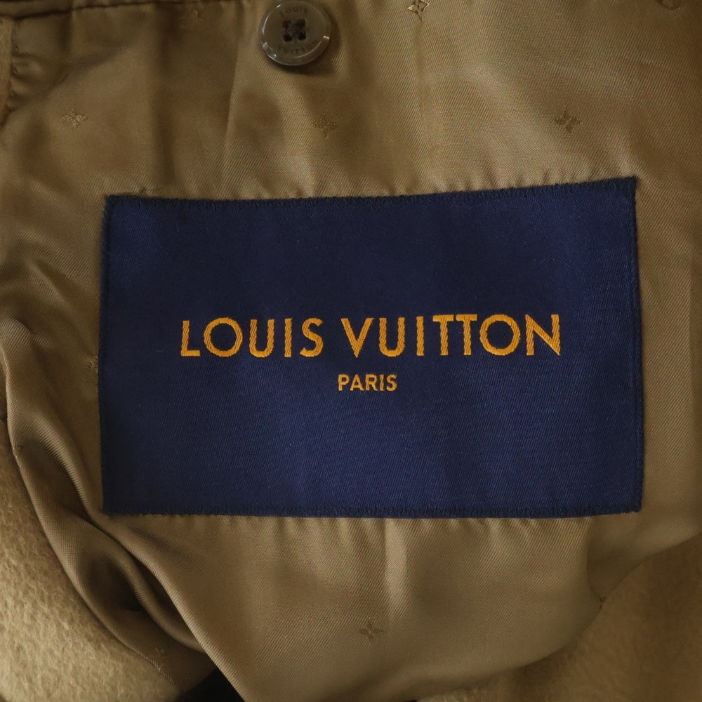 LOUIS VUITTON(ルイヴィトン) ダブルブレスト ロングコート 裏地モノグラム ブラウン RM201Q JPX HHC40E レディース