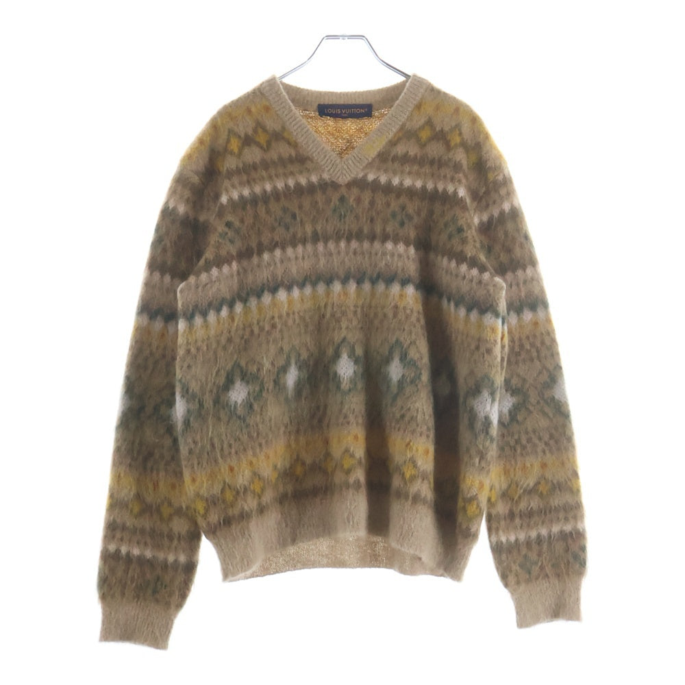 LOUIS VUITTON(ルイヴィトン) 25SS Mohair Knit Sweater モヘア ニットセーター ブラウン RM251MM NE5 HSN23W レディース