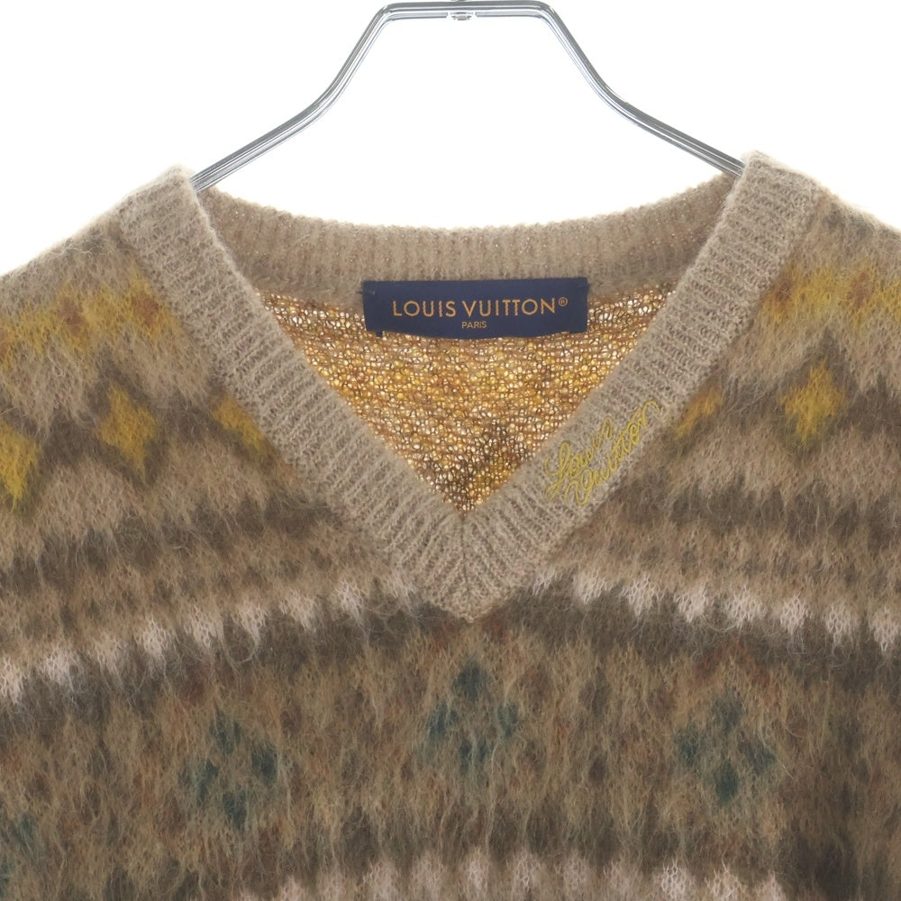 LOUIS VUITTON(ルイヴィトン) 25SS Mohair Knit Sweater モヘア ニットセーター ブラウン RM251MM NE5 HSN23W レディース