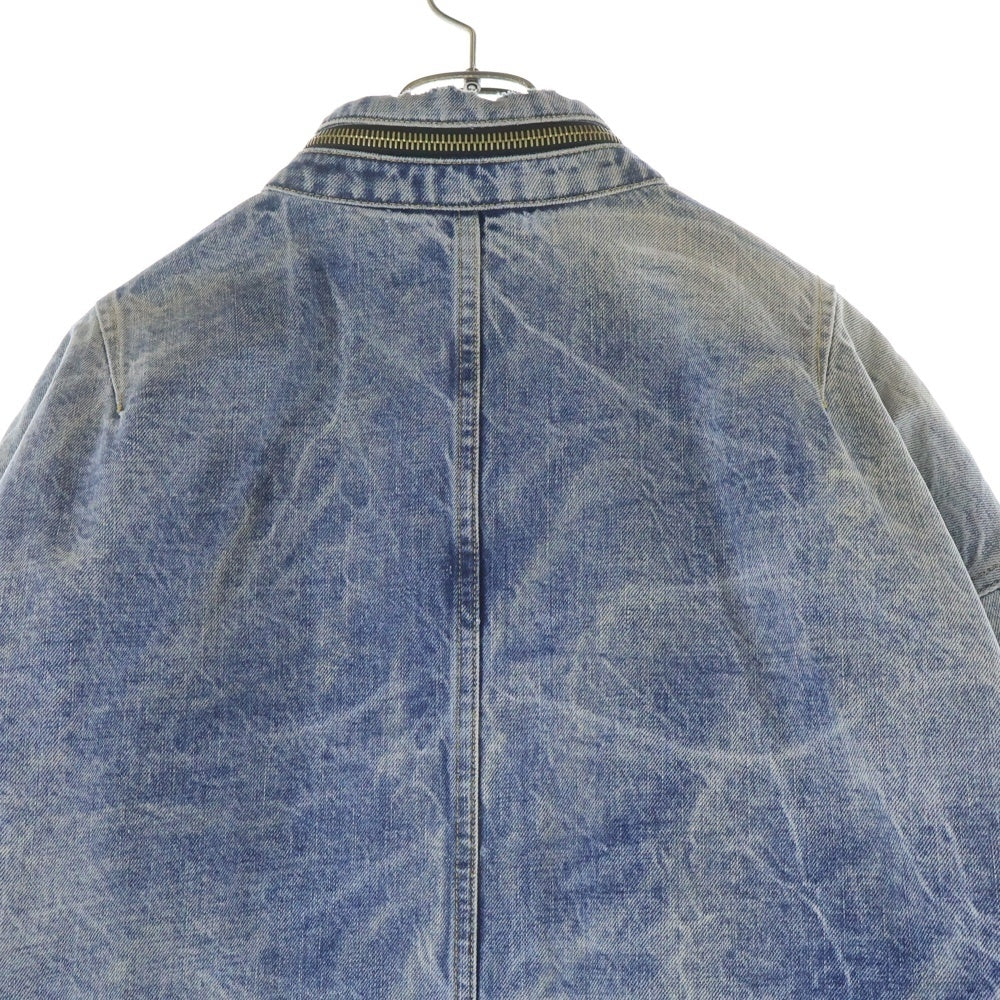 FEAR OF GOD(フィアオブゴッド) ウォッシュ加工 デニム ボアライニング ジップアップ ロング ジャケット コート インディゴ