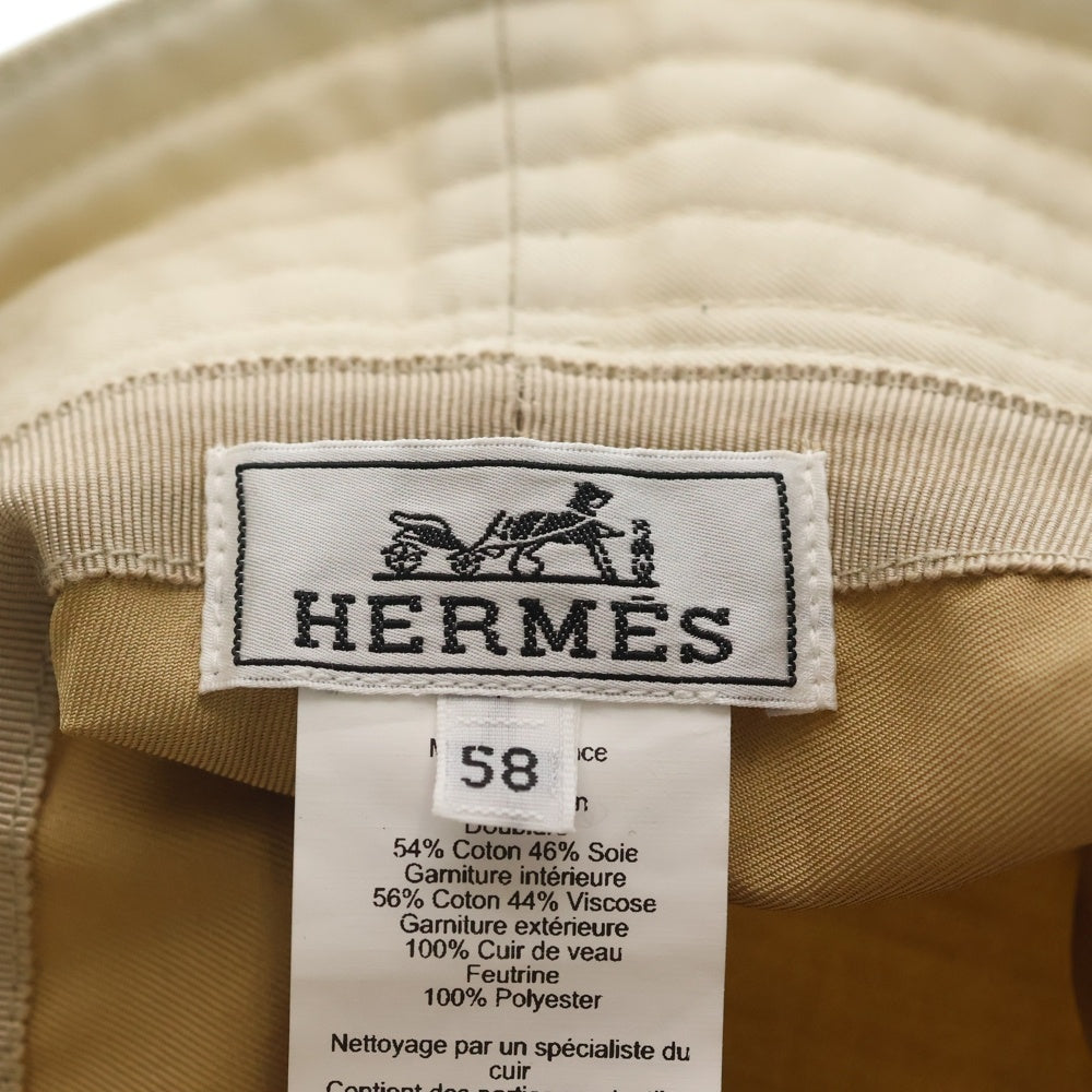 HERMES(エルメス) バケットハット ハーパーリフト ベージュ 58 レディース