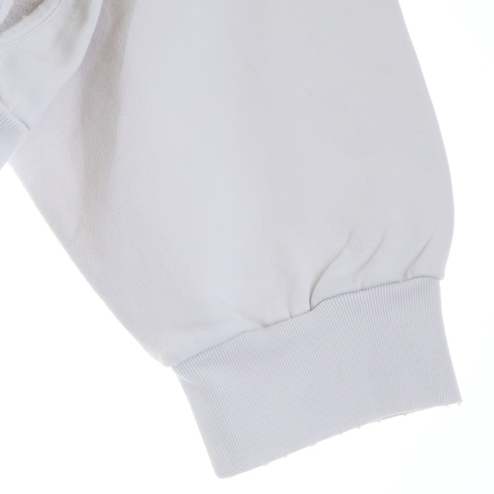 BALENCIAGA(バレンシアガ) )23SS Tape Type Ripped Pocket Hoodie テープロゴ ダメージ加工 プルオーバースウェットパーカー フーディー ホワイト 744441