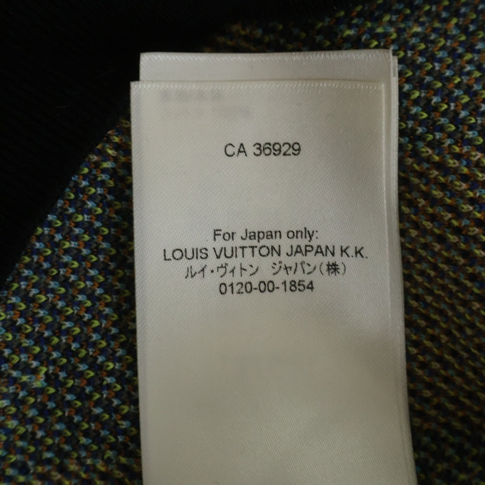 LOUIS VUITTON(ルイヴィトン) 23SS アニマル総柄ジャガード クルーネック プルオーバー 長袖ニット セーター イエロー/ブラック RM232M ZLW HPN13W