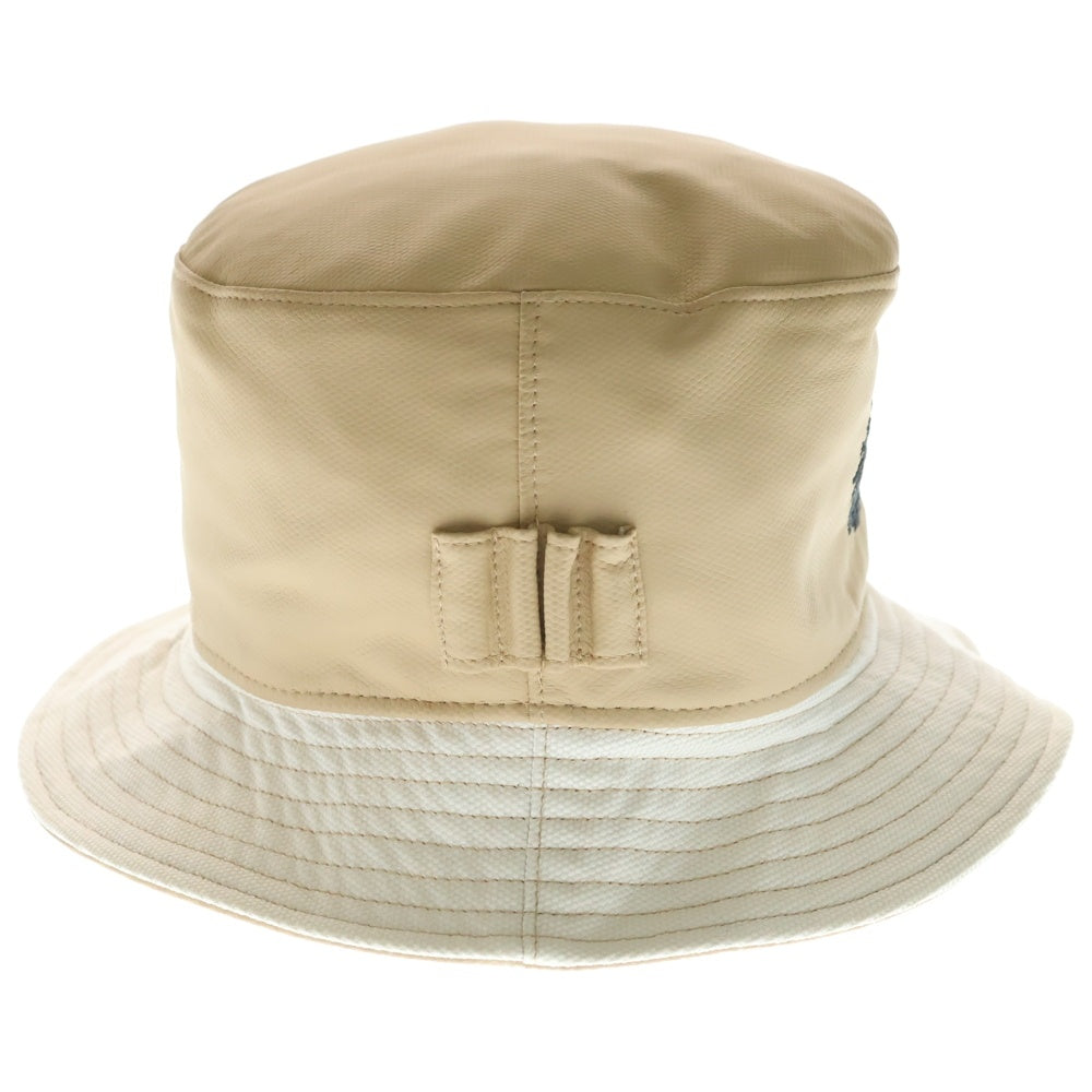 Christian Dior(クリスチャンディオール) ロゴ刺繍 キャンバス バケットハット ベージュ レディース